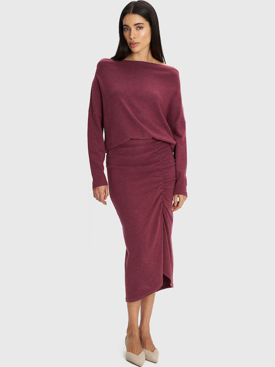 Damen Bluse Langärmelig Red