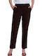 Women's Fabric Trousers Brown