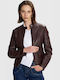 Damen Bikerjacke Brown