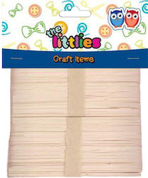 Jumbo Flat Popsicle Sticks 80 Pieces 150mm