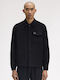 Μακρυμάνικo Κοτλέ Overshirt σε Κανονική Γραμμή Ριγέ Black