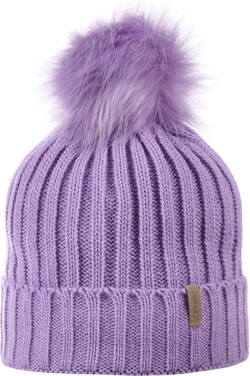 Beanie Frauen Beanie Gestrickt in Flieder Farbe