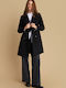 Damen Black Kurzmantel