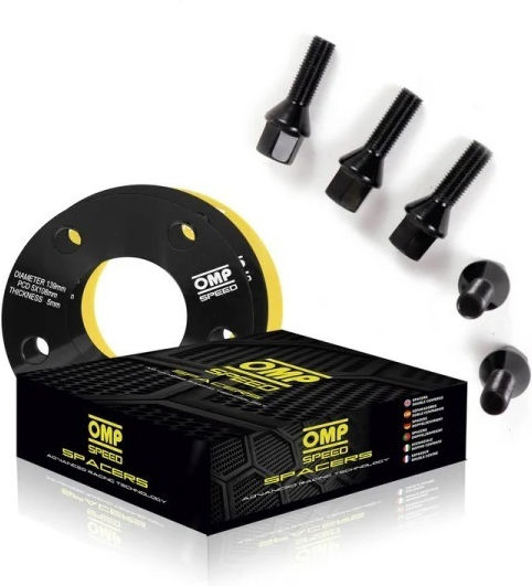 Omp Omps08460501 Car Wheel Spacer 5x108 Thread 12x1.25+14x1.5 Black Quantity 2