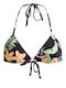 Beach Classics Bikini Triangle Floral Anthracite Marina Stripes
