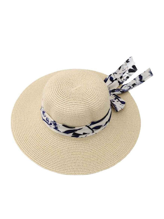 Aquablue Wicker Women's Hat Ecru