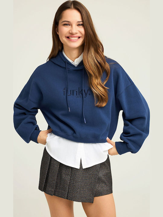 Funky Buddha Sweatshirt Midnight Blue with Hood