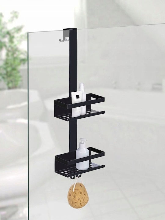 Wenko Wall Mounted Bathroom Shelf Metallic Gray