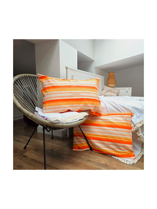 Kotonia Home Сет Калъфки за Възглавници с корица за плик Orange 50x80см.