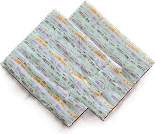 Kotonia Home Σετ Μαξιλαροθήκες με Φάσα Multicolor 50x80εκ.