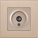 Flush-Mounted TV Socket Gold IP20 S108G