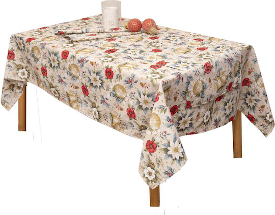 Viopros Set Christmas Placemats Fabric Multicolored L45xW32cm. 4pcs