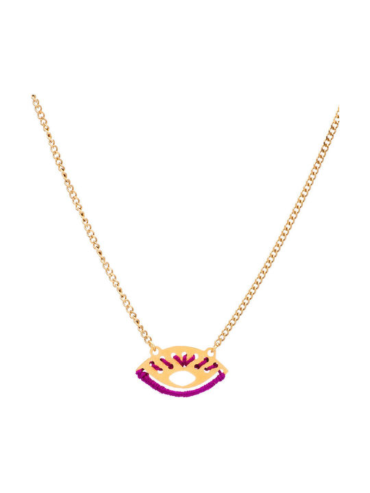 Fuchsia Eye Necklace