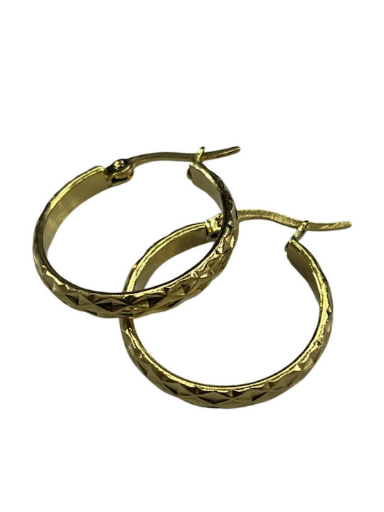 Earrings Hoops made of Steel Gold Plated