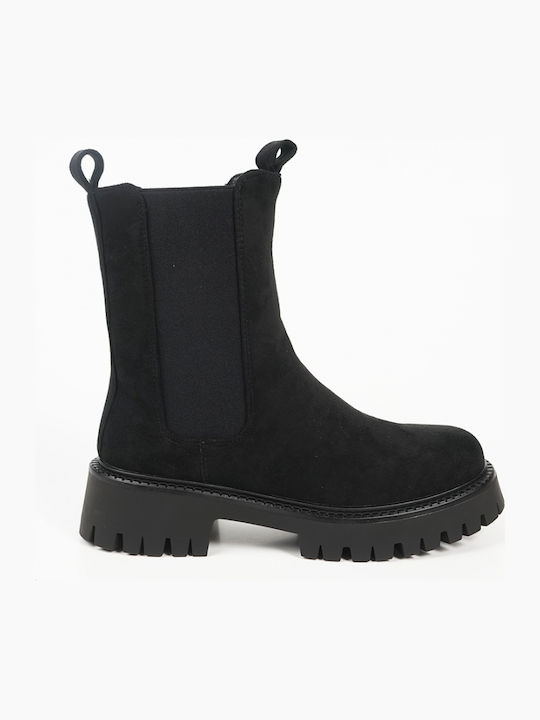 Suede Women's Ankle Boots Black