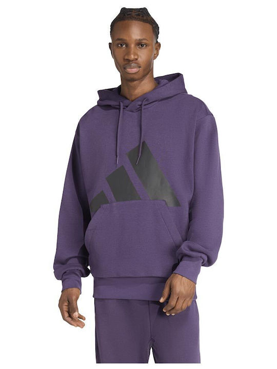 Essentials Big Logo Sweatshirt With Hood Purple