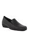 Leder Damen Mokassins in Schwarz Farbe