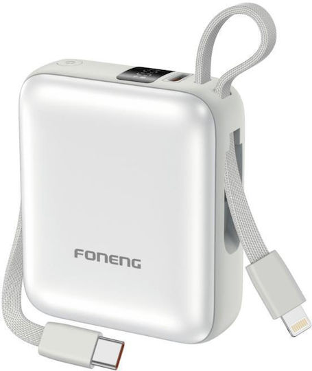 Foneng PX115 Mini Външна батерия 10000mAh 22.5W с USB-C порт Power Delivery / Quick Charge / PPS в златист цвят