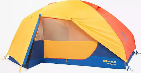 Marmot Limelight 3P Καλοκαιρινή Σκηνή Camping Igloo Κίτρινη με Διπλό Πανί για 3 Άτομα