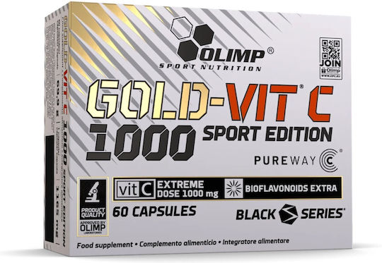 Olimp Sport Nutrition Gold-Vit C Vitamin for Immune System Boost, the Skin & Antioxidant Action 200mg Citrus Fruits 60 caps