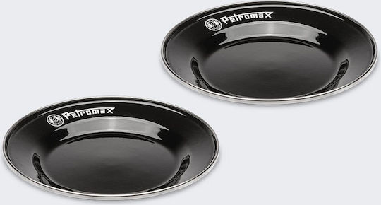 Petromax Plate Shallow Emaye Black with Diameter 18cm 2pcs