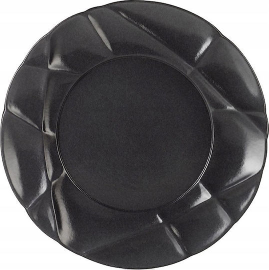 Revol Succession Shallow Serving Plate Black with Diameter 21cm