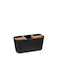 Atmosphera Wooden Kitchen Organization Shelf Rack 9x21x10cm Black
