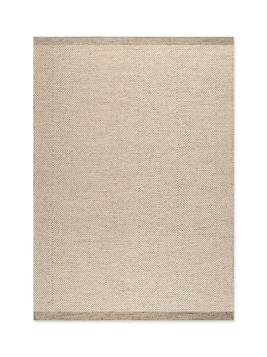 Tapicap Herringbone Χαλί Ορθογώνιο Μάλλινο Natural 130x190cm