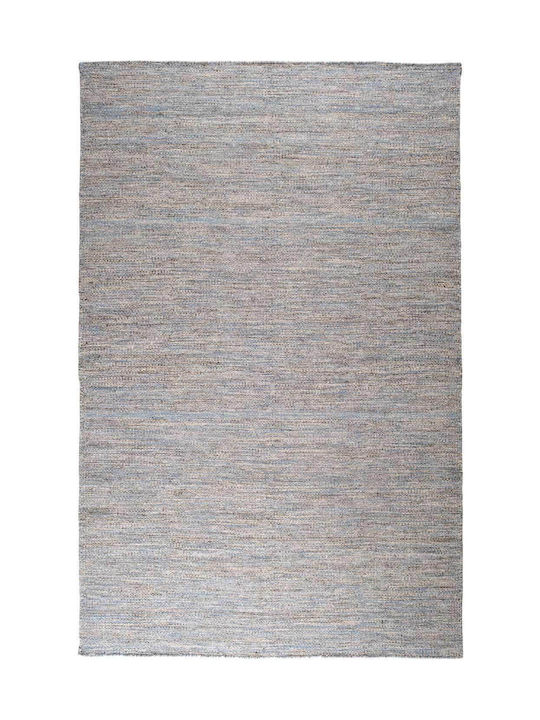 Tapicap Biento Kelim Rug Rectangular Wool Ciel