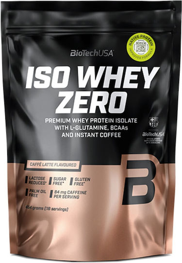 Biotech USA Iso Whey Zero Протеин Суроватъчен Без Глутен с Вкус Caffee Latte 454гр