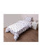 Viopros Set Baby Sheets Crib Cotton Fitted White 120x160cm