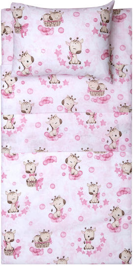 Viopros Baby Sheets Set Cradle Cotton White 80x100cm