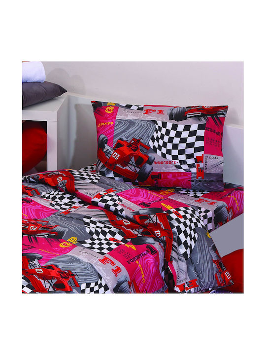 Viopros Set Baby Sheets Cradle Cotton Multicolour 80x100cm