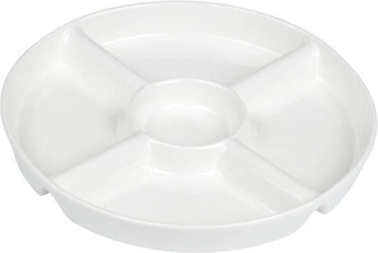 Atmosphera Keramik Dessert Turm Ständer 5 Positionen Weiß Ø23cm P23xM3cm