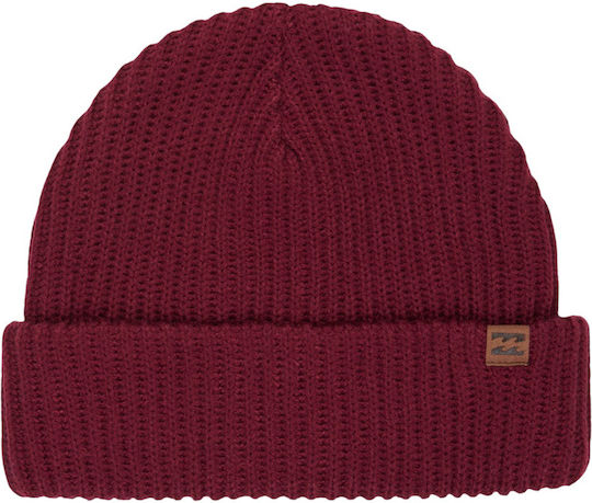 Alta Beanie Beanie with Rib Knit in Burgundy color