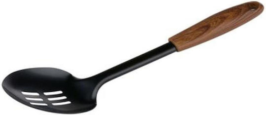 Atmosphera Shallow Slotted Wooden Spoon Brown 30.5cm