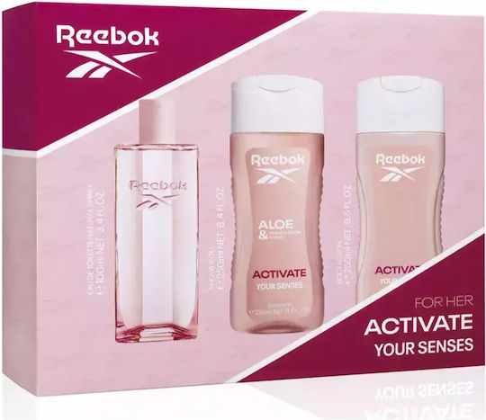 Reebok Activate Your Senses Set De Parfumuri Pentru Femei Cu Loțiune De Corp 3 Bucăți