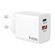 iNOS Charger Without Cable with USB-A Port and USB-C Port 20W Power Delivery / Quick Charge 3.0 Whites