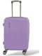 Playful Bags Cabin Travel Suitcase Hard Lila with 4 Wheels Height 55cm