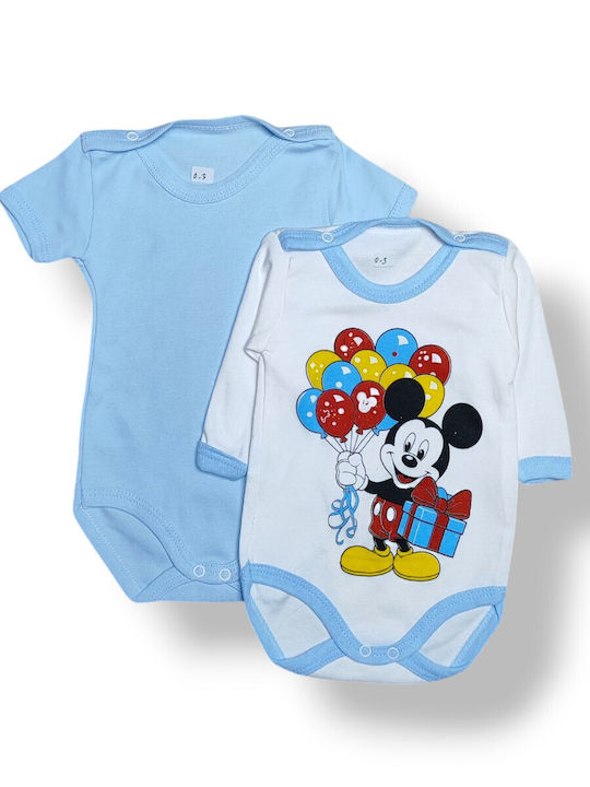 Babydom Σετ Κορμάκια Θαλασσί, Εκρού 2τμχ