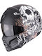 Scorpion Exo-combat Ii Genesis Matt Black-White-Gold Κράνος Μηχανής Modular ECE 22.06 με Sunvisor