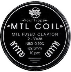 Yachtvape Mtl Fused Clapton Coil Ni80 0,70 Ohm 10 Stücke