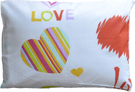Viopros Kids Pillowcase Made of 100% Cotton 35x45cm White