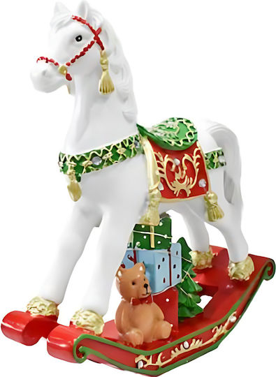 Weihnachtsfigur Kippendes Pferd 23x22cm