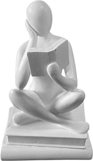White Polyresin Figure 7.5x6x13cm Pack of 3 Pieces