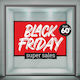 Αυτοκόλλητο Black Friday Square Super Sale 90x65