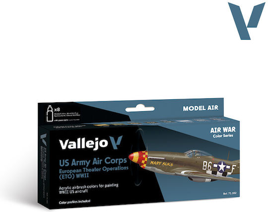 Model Air Farben Set Vallejo 8 Farben Set US Army Air Corps Europäisches Theater
