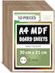 Creative Deco 10 X A4 Oak MDF Board 300 X 210 X...