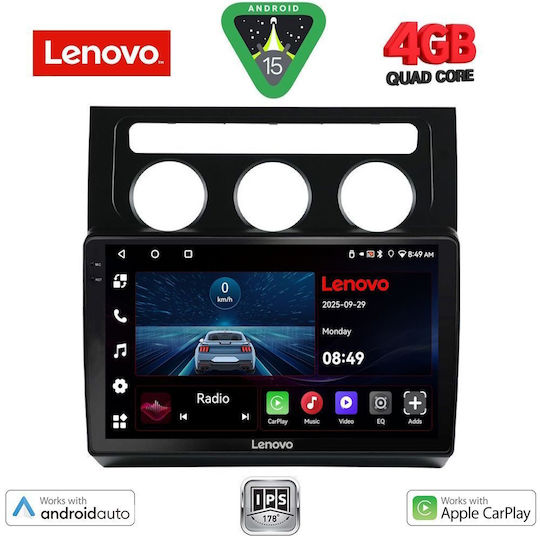 Lenovo Car Audio System for Volkswagen Touran 2003-2010 with A/C (Bluetooth/USB/WiFi/GPS/Apple-Carplay/Android-Auto) with Touch Screen 10"