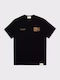 Herrenblusen Kurzarm T-Shirt Schwarz